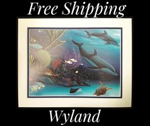 Wyland, "Sea of Color and Life" 11" x 14" Fine Art Calender Print. Mounted on Acid Free Foam Core. Double Matted on Acid Free Matt Board