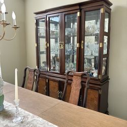 Solid Wood Dining Room Set China Cabinet