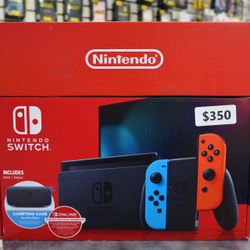 Nintendo Switch With 12 Month Membership + Carrying Case