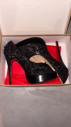 Christian Louboutin Spike Accents Patent Leather Pumps