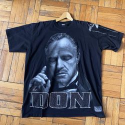 Vintage The Don T Shirt Godfather Black Graphic Y2K Size XL