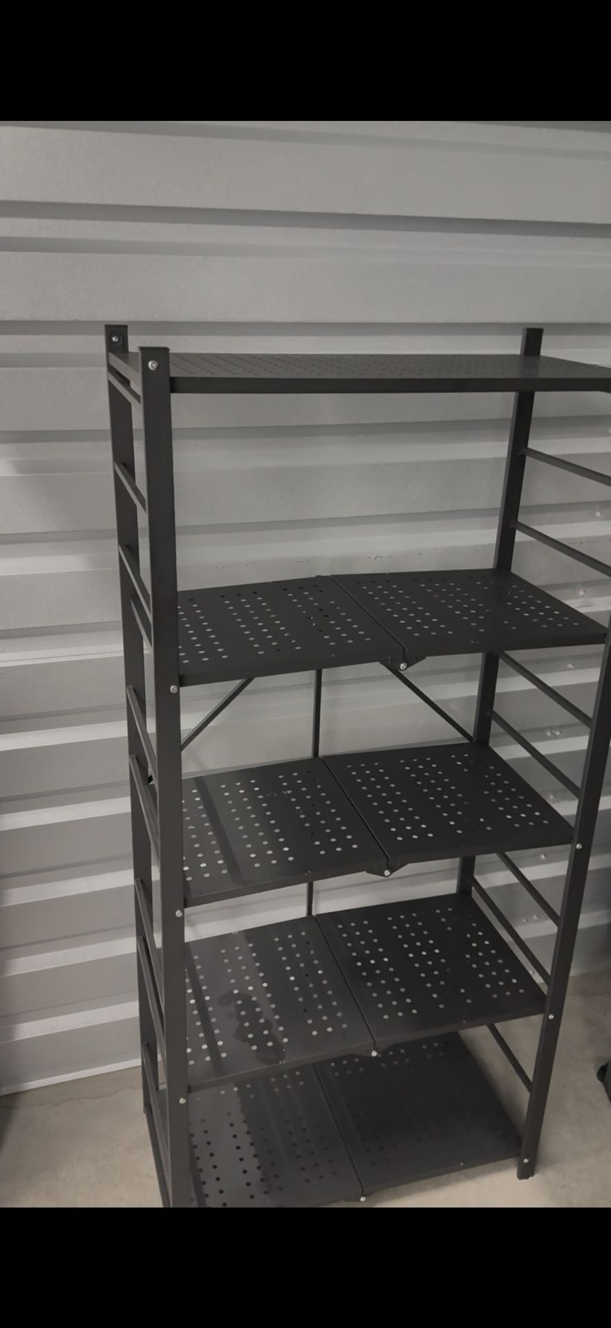 Storage Shelves with 20 Hooks, 5-Tier Collapsible Organization Storage Rack