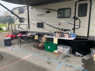 Garage sale! Kids clothes, tools, etc. EVEN WITH RAIN