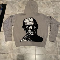 Universal Monsters X Varient3D  The Mummy Boris Karloff Knit Hoodie SZ M Warm