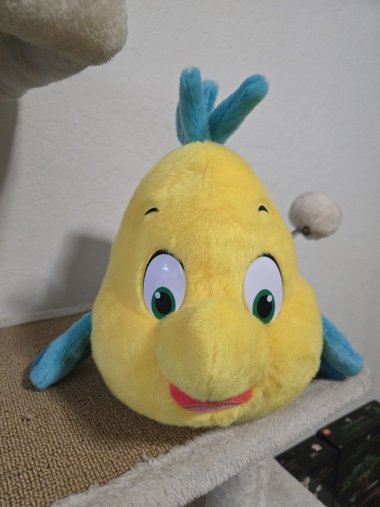 Rare 14" Tokyo Disney Resort Flounder Little Mermaid Plush Toy