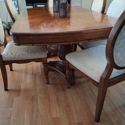 Solid Wood Table And 6 Chairs