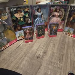 WIZARD OF OZ BARBIE DOLL 1999 MATTEL COMPLETE SET OF 8