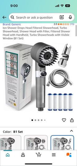 Turbocharged Shower Head Filter