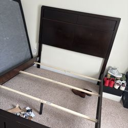 Queen Bed frame With Mattress & Box Spring 