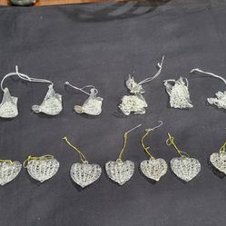 Vtg Hand Spun Glass Ornaments Lot Of20