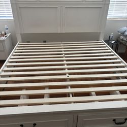 King Size White Bed Frame 