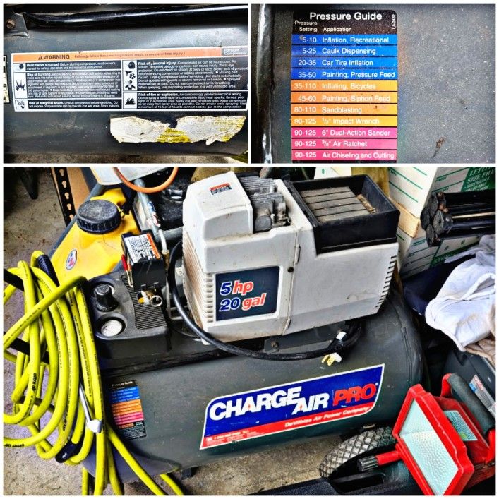 ** 5HP 20GAL CHARGE AIR COMPRESSOR **