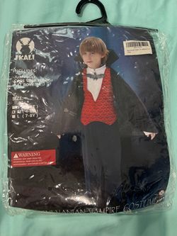 Kids Dracula Vampire Costume – Size M (4–6)