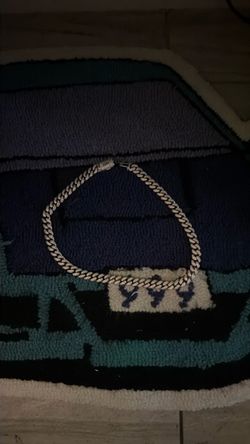 12mm diamond Cuban necklace 22” white gold