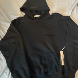 black essentials hoodie size M