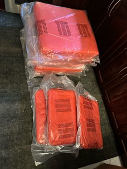 NEW WAYFAIR 10 PIECE OUTDOOR CUSHION SET (Orange) 4” inch