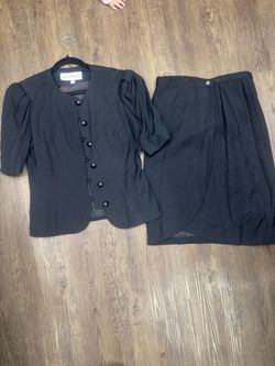 Richard Warren Black Jacket and Skirt Set