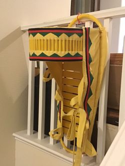 Vintage Apache Indian papoose carrier baby authentic American Southwest