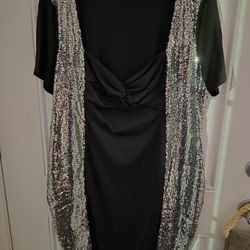 Womens Party Dress Black And Silver