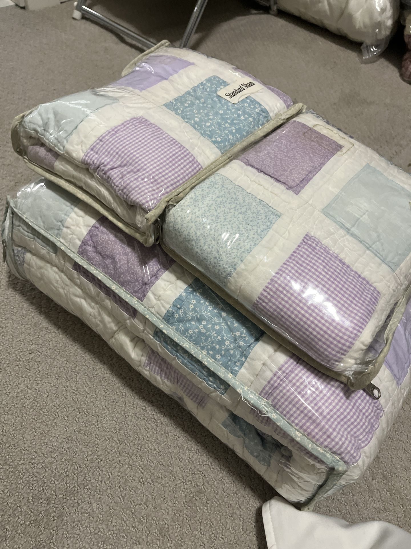 Queen Size Quilted Patchwork Quilt