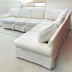 White Sectional Couch - Must sell today