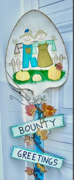 New Hand Painted Scarecrows on Shovel