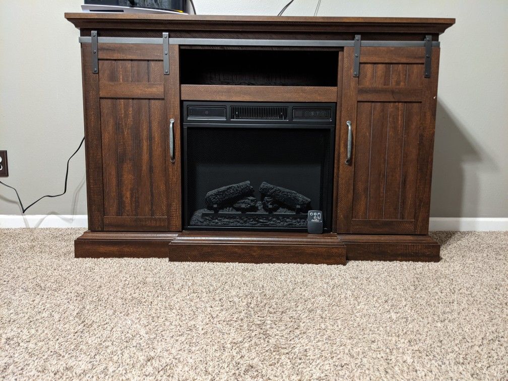 Tv Stand With Dura flame Fire Place 