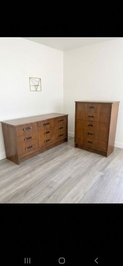 Mid-Century Modern 2-Piece Dresser Set (Lowboy & Highboy)
