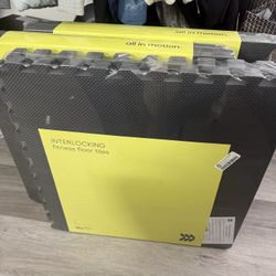 Interlocking Floor Tiles - Premium EVA - 24" x 24" All In Motion: Home Gym Flooring, EVA Support, Set of 4 