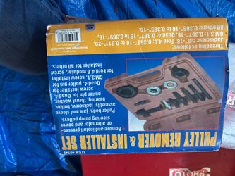 Harbor Freight Pulley Remover & Installer Set