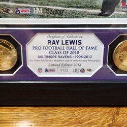 Ray Lewis Hall Of Fame Framed Picture 