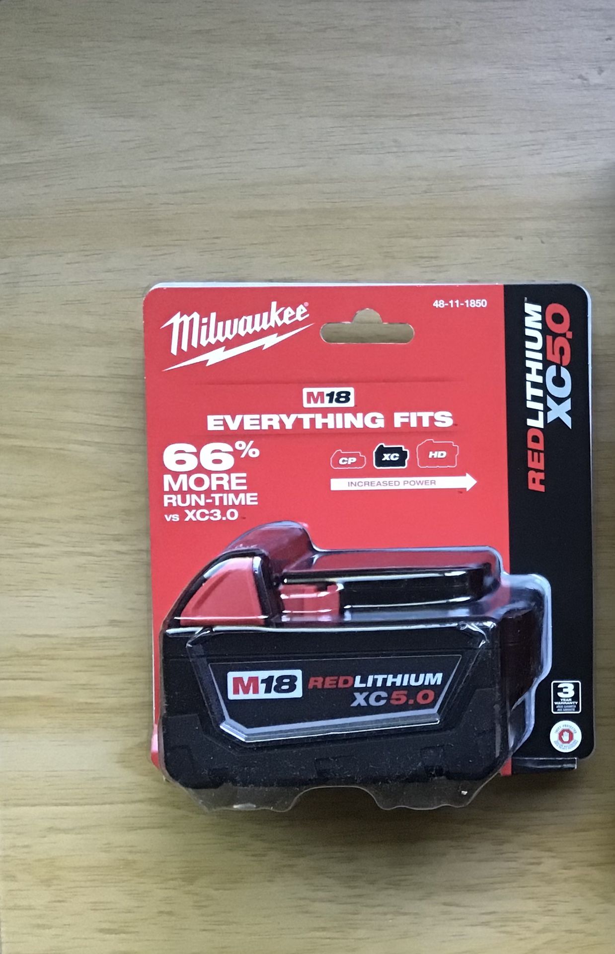Milwaukee M18 RED LITHIUM XC5.0A Battery . Brand NEW.