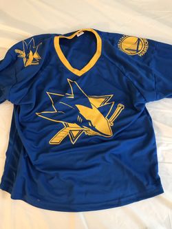 Medium San Jose Sharks x Golden State Warriors Mashup Jersey