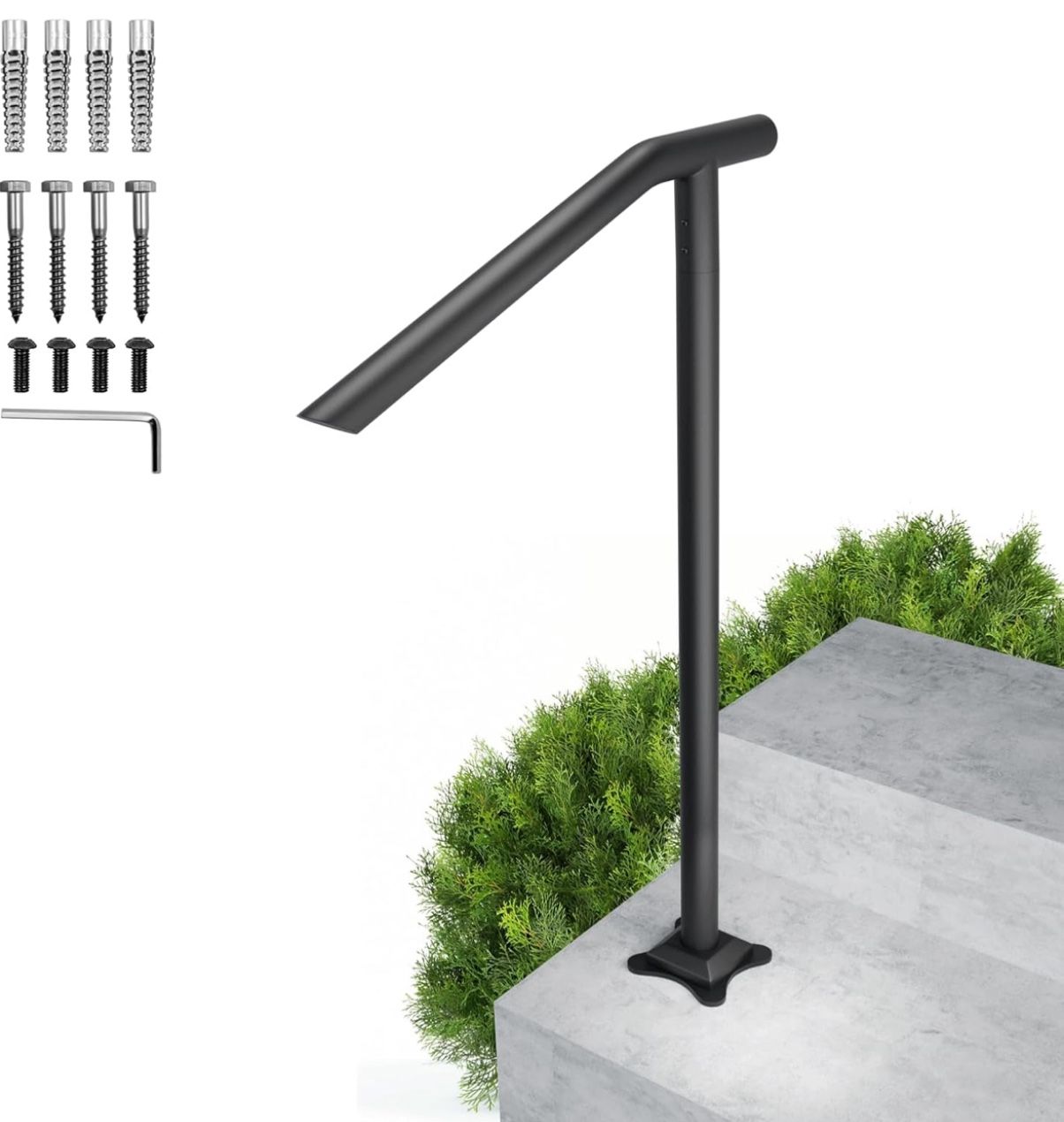 SPACEEUP handrails for Outdoor Steps Railing for Stairs,1-3 Steps