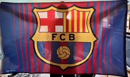 Large FC Barcelona Soccer Flag