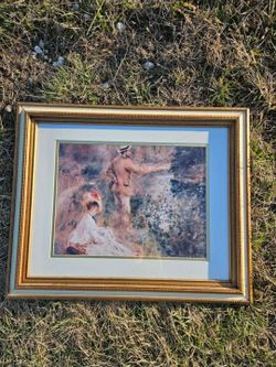 Large framed print, the fisherman by Pierre Renoir 28x34