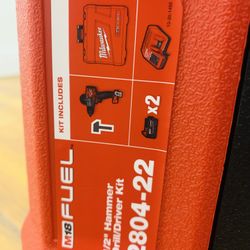 Milwaukee M18 FUEL 2804-22 Hammer Drill Kit, Kit, 18 V Battery, 5 Ah, 1/2 in Chuck, Ratcheting Chuck