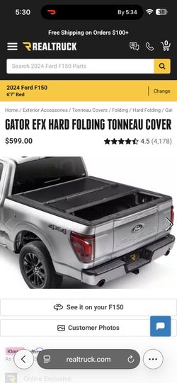 Gator EFX Hard Folding Tonneau Cover F-150 6’7”