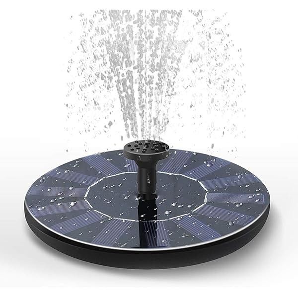 Solar Fountain Water Pump for Bird Bath, New Upgraded Mini Solar Powered Fountain Pump 1.5W Free Standing Solar Panel Kit Water Fountain for Garden, P