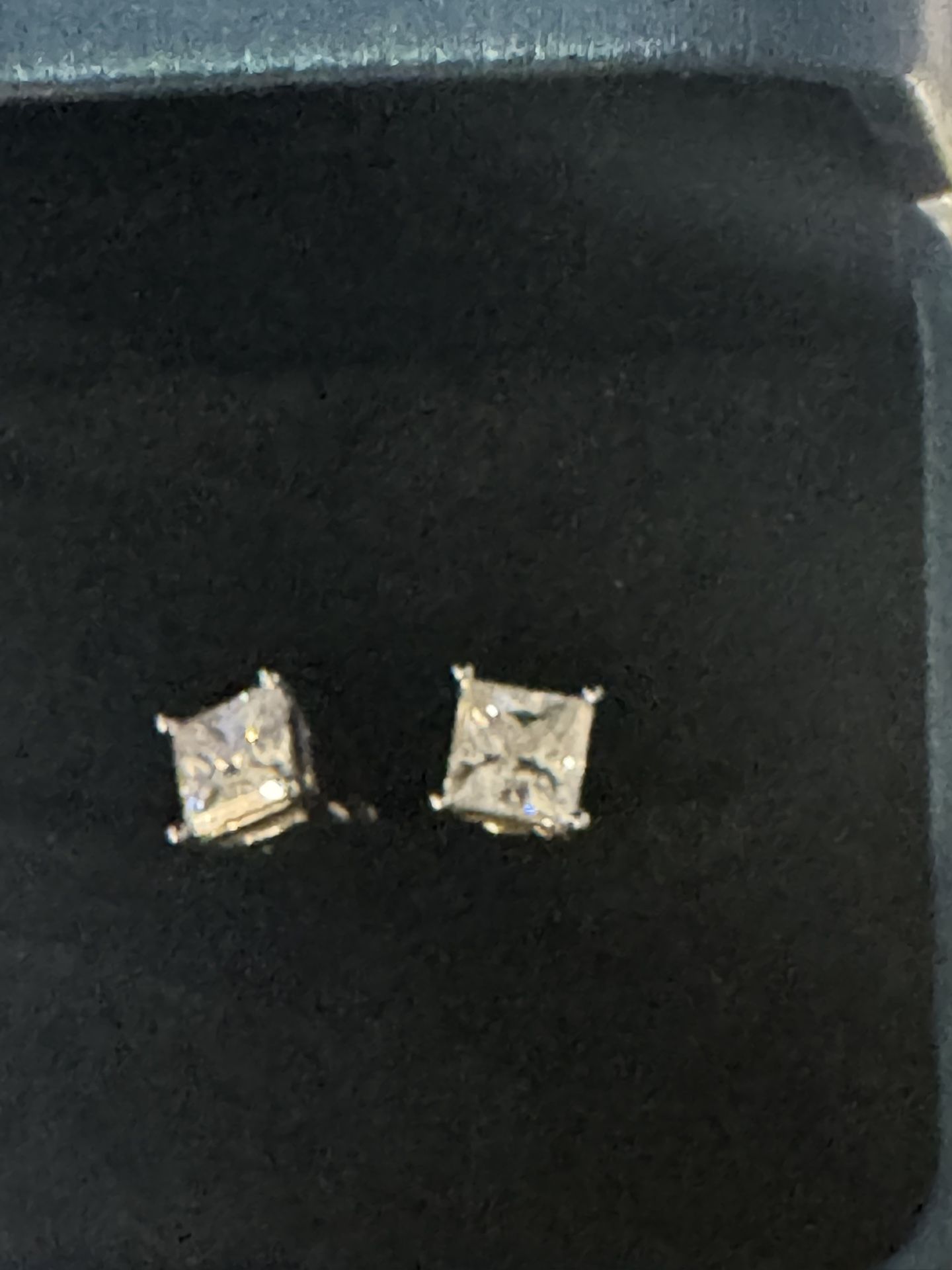 Sterling Silver Cz Stud Earrings