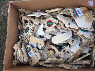 Wooden xmas ornaments.50 cents each