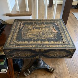 1830s Antique Chinese Export Lacquer Game Table