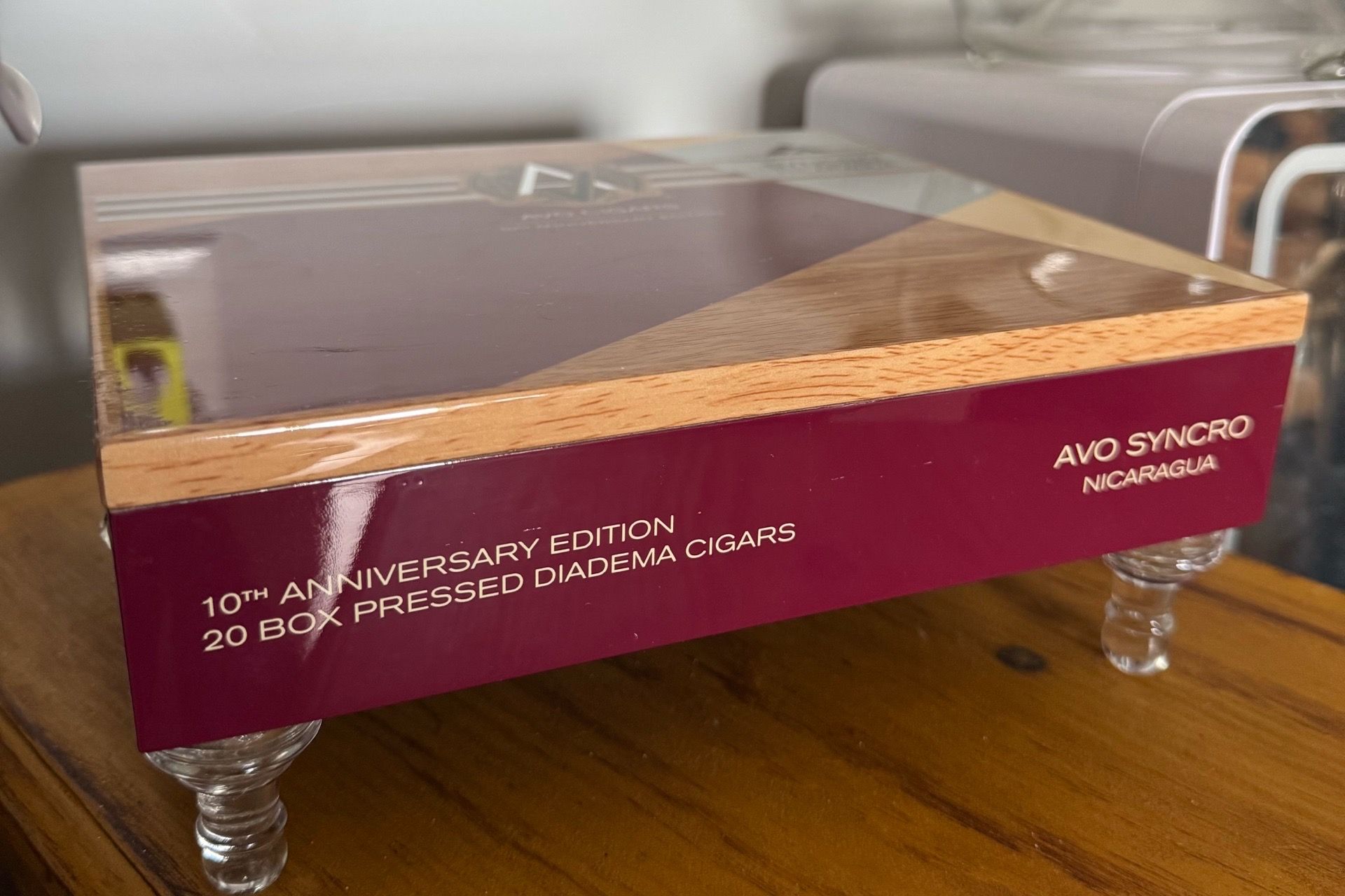 Potential Cyberdeck or Stash Glass Footed Lacquered Shell Box