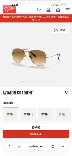 New large Aviator RayBan 