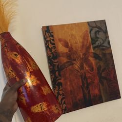 Wall Portrait And Vase 