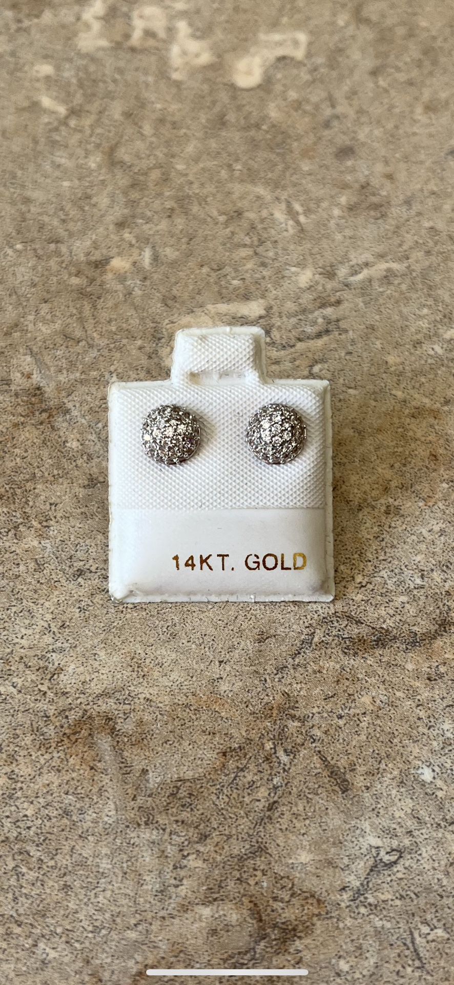 14k Gold 1.2 Diamond Earrings 