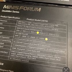 Minisforum UM700 Mini PC, Multiple Models Available 