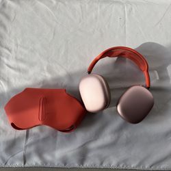 Apple AirPods Max Rose Gold Red Headphones w/ Smart Case