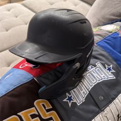 Dark blue batters helmet