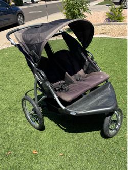 Baby Trend Expedition Double Jogger Stroller with Lockable Front Wheel